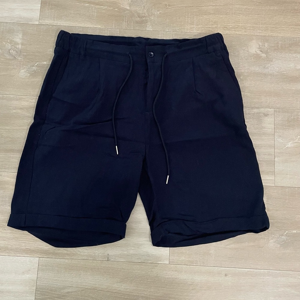 ESNTLS, Men Aloe Summer Shorts, Navy, Large